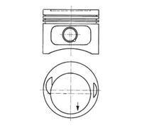 Engine piston 93968600 KOLBENSCHMIDT for MERCEDES-BENZ PUCH