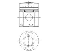 Piston KOLBENSCHMIDT 94653600 for KRAMER KL 1.885 1968-1969