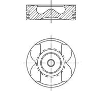 Engine piston Coated 001 PI 00177 001 MAHLE for MERCEDES-BENZ C-CLASS VITO Bus