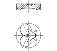 Engine piston Coated 002 93 02 MAHLE for MERCEDES-BENZ PUCH