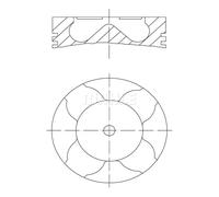 Engine piston Coated 007 PI 00163 000 MAHLE for FIAT LANCIA SUZUKI ALFA ROMEO