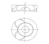 Engine piston Coated 010 15 02 MAHLE for FIAT OPEL ALFA ROMEO LANCIA SAAB SUZUKI