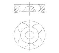 Engine piston Coated 011 PI 00114 002 MAHLE for OPEL ASTRA J Sports Tourer