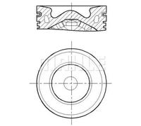 Engine piston Coated 013 PI 00155 000 MAHLE for FORD DS PEUGEOT OPEL CITROËN