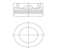 Engine piston Coated 039 PI 00127 000 MAHLE for CITROËN PEUGEOT DS OPEL