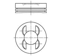 Engine piston EvoGlide® coated 028 PI 00153 002 MAHLE for SEAT AUDI VW SKODA