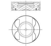 Engine piston for cylinder 1-3 001 PI 00106 000 MAHLE for MERCEDES-BENZ G-CLASS