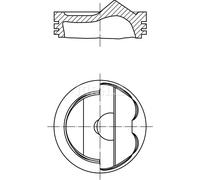 Engine piston for cylinder 1-3 iron-coated 028 PI 00124 000 MAHLE for AUDI VW