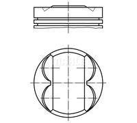 Engine piston Hard Anodized 011 PI 00105 002 MAHLE for CHEVROLET OPEL
