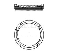 Engine piston Hard Anodized 011 PI 00112 002 MAHLE for OPEL CHEVROLET