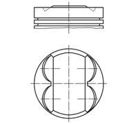 Engine piston Hard Anodized 011 PI 00113 000 MAHLE for OPEL CHEVROLET