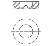 Engine piston Phosphated and graphite-coated 013 PI 00107 002 MAHLE for FORD