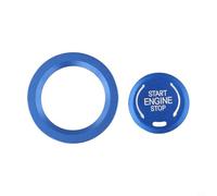 Engine Push Start Cover Aluminum Blue Finish Ring Trim Racing Ignition Button Decoration Self for Chevrolet for SILVERADO 1500 Blazer Trailblazer 2019