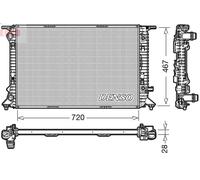 Engine radiato DENSO DRM02021 for AUDI A5 (8T3) 2 2008-2012