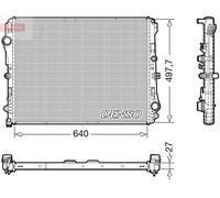 Engine radiato DENSO DRM17116 for MERCEDES-BENZ GLC (X253) 2 2019-2022