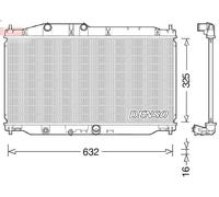 Engine radiato DENSO DRM40043 for HONDA CIVIC IX (FK) 1.4 2012-2016