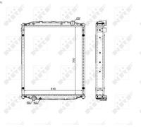 Engine radiato NRF 51604 for MAN L2000 4.58 1993-2006
