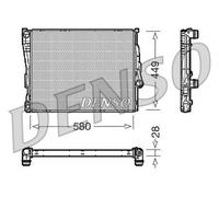 Engine Radiator Aluminium 580mm Core Length Fits BMW 3 Series Z4 DENSO DRM05069
