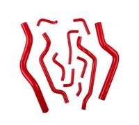 Engine Radiator Hoses Compatible with Mitsubishi for Eclipse 1G DSM 4G63T 1990 1991 1992 1993 1994 Car Accessories Silicone Radiator Coolant Pipe Tube Hose Kit(Red)