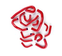 Engine Radiator Hoses Compatible with Nissan for Skyline for GTR R32 R33 R34 RB26DETT 2.6L for Twin Turbocharged Silicone Radiator Coolant Hose Pipe Tubing Duct Kit(Red)
