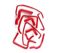 Engine Radiator Hoses Compatible with Peugeot 205 for GTI CTI 1.6L 1.9L 309 for GTI 8V Car Silicone Radiator Coolant Hose Tube Pipe Kit Water Tank Radiator Hose(Red)