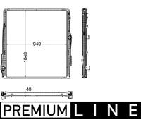 Engine Radiator With Frame Brazed Cooling Fins Fits SCANIA MAHLE CR2094000P