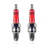 Engine spark plug 2/4Pcs Spark Plug CR7HSA ATRTC High Performance 3 Electrode/Fit For GY6 50cc-150cc Scooter Motorcycle 10mm Iridium Spark Plug TSLM2 (2Pcs)