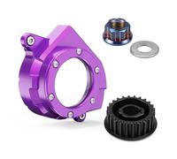 Engine Sprocket Cover Fit For Surron Light Bee X S Fit For Segway X160 X260 Primary Pulley Pulley Nut Belt Pulley Cover Motorcycles Protection(Purple Set)