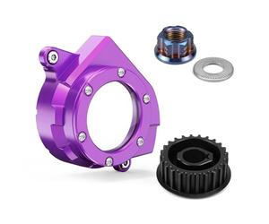 Engine Sprocket Cover Fit For Surron Light Bee X S Fit For Segway X160 X260 Primary Pulley Pulley Nut Belt Pulley Cover Motorcycles Protection(Purple Set)