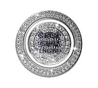 Engine Start Button Cover - Diamond Bling Car Start Trim, Elegant Push Stop Decoration, Secure Adhesive Ring Protector, Stylish Auto Interior Upgrade for Women, Men, Girls, Vehicles