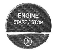 Engine Start Stop Button Cover, Carbon Fiber Replacement for S - Class W223 and C - Class W206 2022 + - Durable Protection, Glossy Finish, Easy Installation for Luxury Cars (Black)