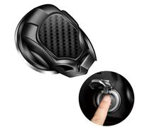 Engine Start Stop Button Cover - Zinc Alloy One-Key Start Anti-Scratch Universal Car Ignition Switch Decoration (Black)