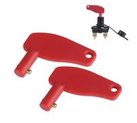 Engine Start Stop Button Fit For Car Fit For Boats 2PCS Red Spare Keys Battery Isolator Switch Power Kill Cut Off Switch ABS Plastic Ignition Barrel(Type C-2PCS)