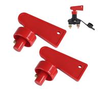 Engine Start Stop Button Fit For Car Fit For Boats 2PCS Red Spare Keys Battery Isolator Switch Power Kill Cut Off Switch ABS Plastic Ignition Barrel(Type B-2PCS)