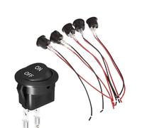 Engine Start Stop Button For Car Automotive RV 2 Pin Switch W/Wire 5Pcs/lot Round Rocker Switch ON Off SPST Mini Toggle Switches 12V Ignition Barrel(5pcs)