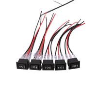 Engine Start Stop Button For Car Automotive RV 2 Pin Switch W/Wire 5Pcs/lot Round Rocker Switch ON Off SPST Mini Toggle Switches 12V Ignition Barrel(A7)