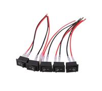 Engine Start Stop Button For Car Automotive RV 2 Pin Switch W/Wire 5Pcs/lot Round Rocker Switch ON Off SPST Mini Toggle Switches 12V Ignition Barrel(A2)