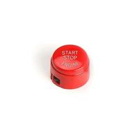 Engine Start Stop ButtonIgnition Barrel 3-1PCS Start Stop Engine Button Switch Cover Fit For BMW 5/6/7 Series F06 F07 F10 F01 F30 2009-2015(Model B Red)