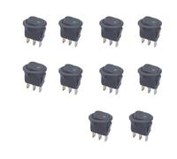 engine start switch 10pcs/lot On-Off Control 4 Colors Push Button Switch 3 Pin 12V 20A Amps Car Truck Rocker Round Toggle LED(Green)