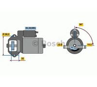 BOSCH 0986023570 Starter Fits Ford C-Max Focus Focus C-Max Galaxy Kuga Volvo C30