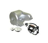 Engine Stator Side Cover Fit For 50cc-125cc Motorcycle Pit Dirt Bike ATV Quad Engine 2 Coils Magneto Stator Cover Cap Motorcycle Engine Stator Cover(Stator And Cover)
