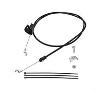Engine Stop Cable 1101366MA Heavy-Duty Steel Wire with Z-Bend Ends for 22 Inch Walk-Behind Lawn Mowers, Replacement 1101366 with Casing Clamp and Ties