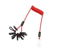 Engine Stop Switch Key Lanyard,Boat Engine Kill Stop Lanyard Emergency Kill Switch Lanyard Floating Safety Engine Lanyard Outboard Switch Emergency Stop Lanyard Cord with 7 Keys