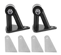 Engine Swap Weld In Motor Mounts Mounting Kit Universal Fit for SBC Engine Polyurethane Bushing Steel Black 20.38in Bushing Eye to Eye