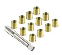 Engine Thread Restoration Kit with 12 M14x1.25 Stainless Inserts and 1 M16x1.25 HSS Tap for Reliable Performance in Workshop Settings