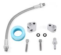 Engine Throttle Body Bypass Hose Kit, 3-Bolt DBC DBW Gen 3 Coolant Crossover Steam Tube Stainless Steel Braided Hose Vent Kit, for GM LS Series Engines LS1 LSX LM7 LR4 LQ4 LS6 L59 LQ9 LM4 L33