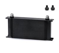 Engine Transmission Oil Cooler With 10AN Female To 8AN 6AN 19 Row Universal British Type Aluminum Oil Cooler Engine(Grey)