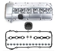 Engine Valve Camshaft Rocker Cover Aluminum/Plastic Valve Cover Kit For BMW 325i 330Ci 525i E46 E39 E53 E60 E85 E61 X3 X5 Z4 11127512839 With Oil Cap(Aluminum)
