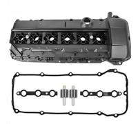 Engine Valve Cover Aluminum Valve Cover Kit For BMW 325i 330Ci 525i E46 For E39 E53 E60 E85 E61 X3 X5 Z4 11127512839 With Oil Cap Cylinder Head(Plastic)
