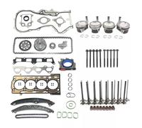 Engine Valve Cover Engine Repair Kit Pistons STD + Timing Chain Kit + Head Gaskets For A3 A1 1.4 TSI Cylinder head valve cover